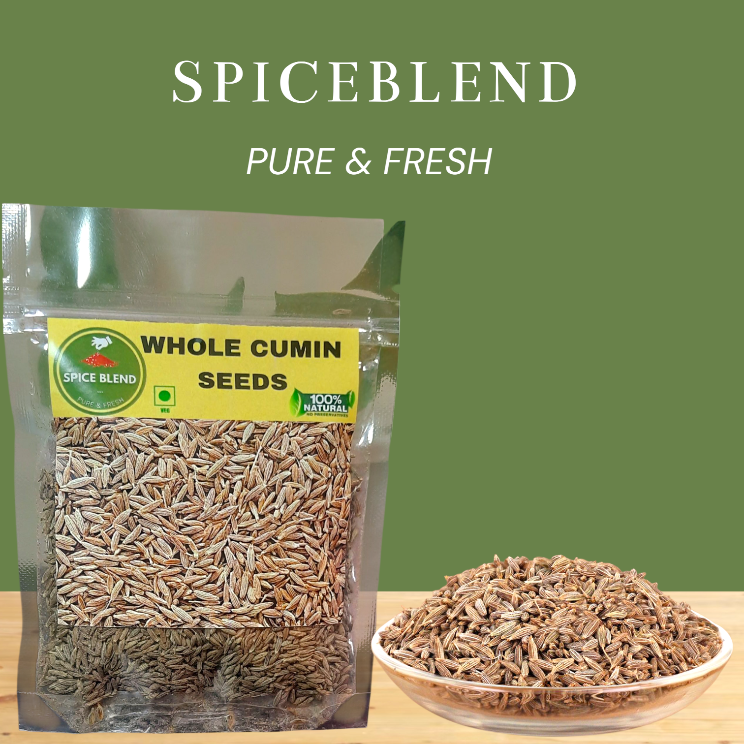 Whole Cumin Seeds- Jeera (50g)