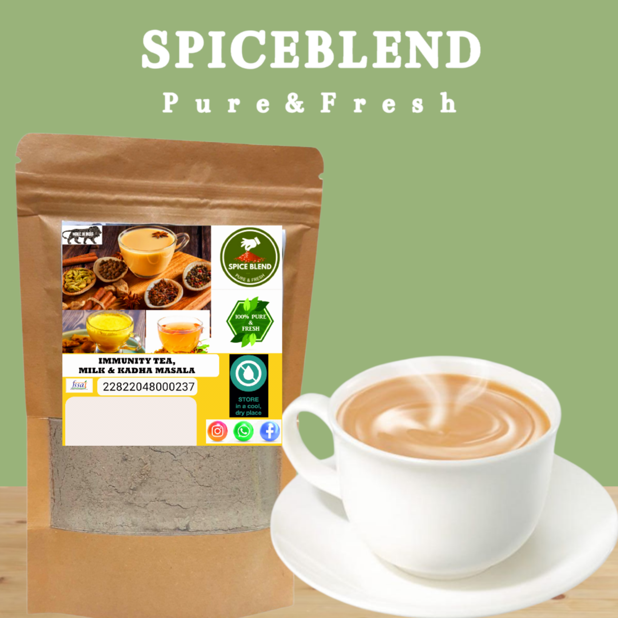 Immunity Tea, Milk, Kadha Masala (250g)